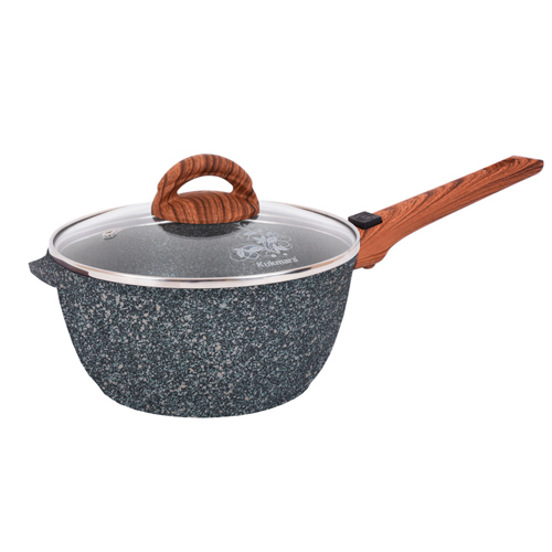 кгз0225а Ковш 2,2л со съемной ручкой, стекл. крышкой, АП линия "Granit Ultra" 