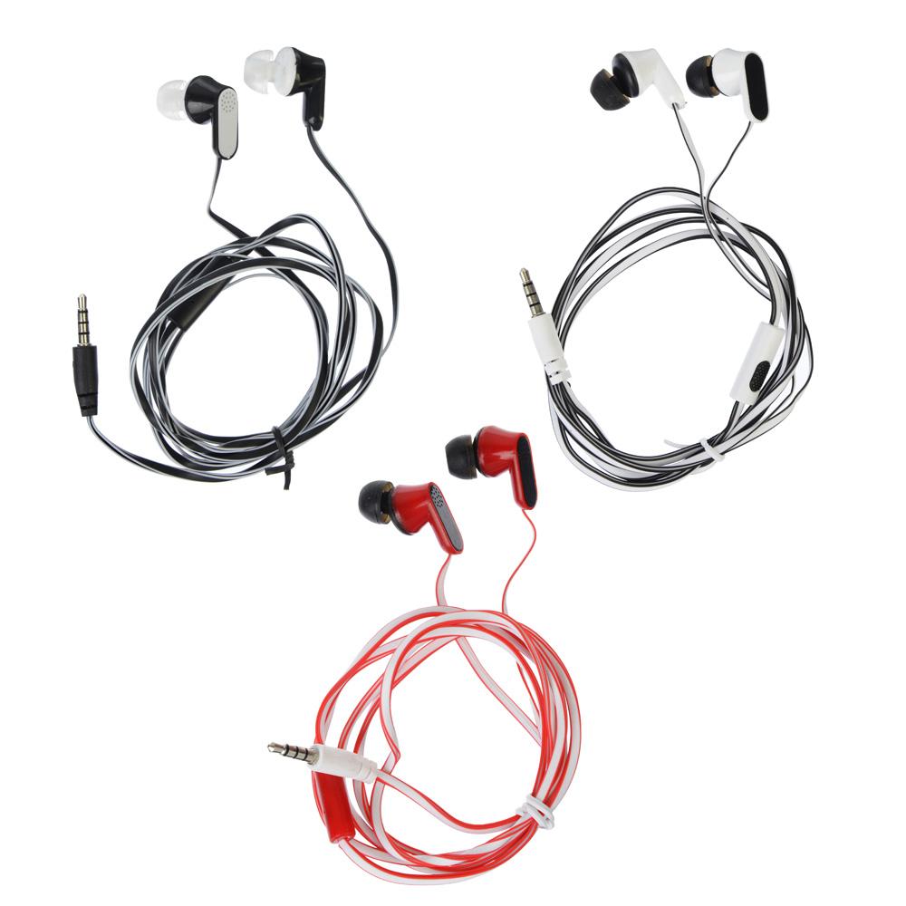 916-042 FORZA НАУШНИКИ ВАКУУМНЫЕ, PP-ПАКЕТ, ДВУХЦВЕТНЫЙ ПРОВОД, 3 ЦВЕТА
