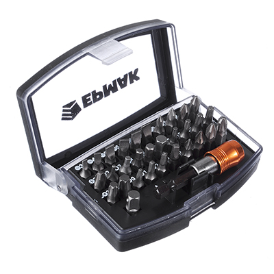 651-204 ЕРМАК НАБОР ИЗ 32 ПРЕДМЕТОВ ДЛЯ ТОЧНЫХ РАБОТ, АБС ПЛАСТИК, СТАЛЬ