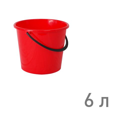 Ведро "РОМАШКА" 6 л КРАСНЫЙ  