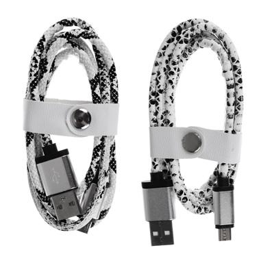 470-035 FORZA ШНУР ДЛЯ ЗАРЯДКИ MICRO USB, 1.5 А, ОПЛЕТКА ПИТОН, 1М