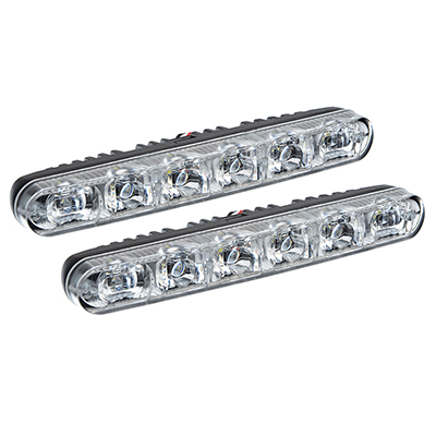 702-108 ДНЕВНЫЕ ХОДОВЫЕ ОГНИ NEW GALAXY, LED 6ШТ, ЛИНЗЫ, АЛЮМ. КОРП., 130ММ, 12V, 2ШТ