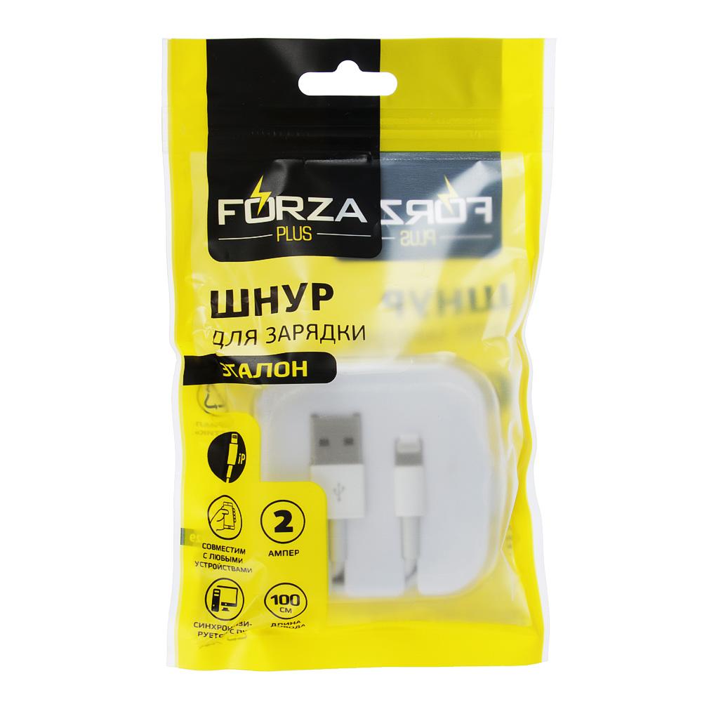 916-029 FORZA КАБЕЛЬ ДЛЯ ЗАРЯДКИ  IP, 1 М, 2А, СИНХР. С ПК, В ПЛАСТИКОВОМ БОКСЕ, БЕЛЫЙ