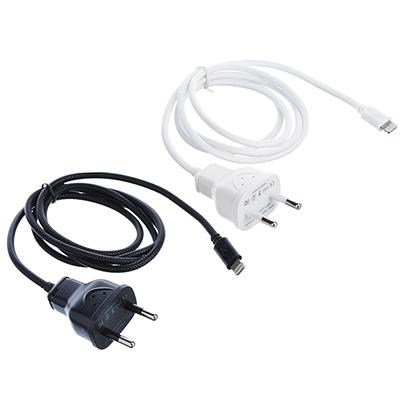 470-043 FORZA КАБЕЛЬ ДЛЯ ЗАРЯДКИ, ДЛИНА ПРОВОДА 1М, 1А, IP, 220В, 2 ЦВЕТА