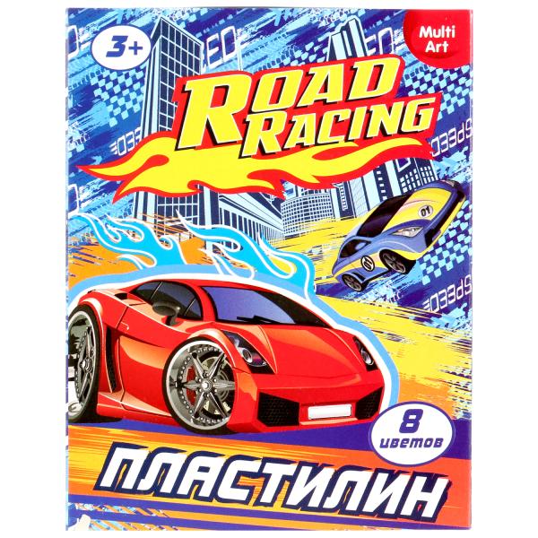 261682 Multiart. Гонки. Пластилин классический 8 цветов