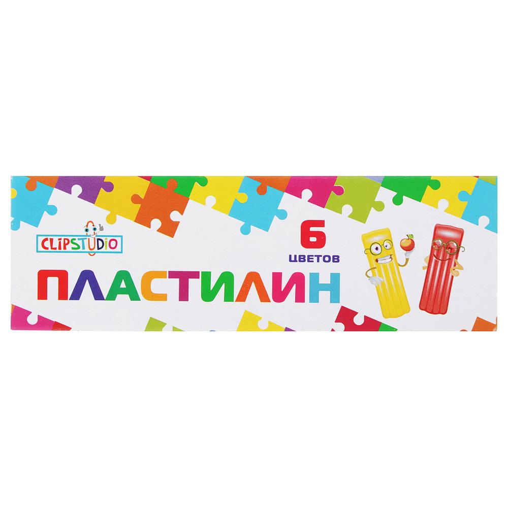 239-012 ПЛАСТИЛИН CLIPSTUDIO 6 ЦВЕТОВ 90 ГРАММ