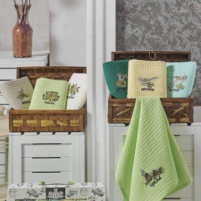 8994 Сал. METEOR вафель. в короб. 40*60 (7 шт.) НЕДЕЛЬКА LUX OLIVE