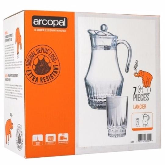 Набор ARCOPAL LANCIER 7пр. 6ст х 27cl + гр х 1,6 с кр (L4985)