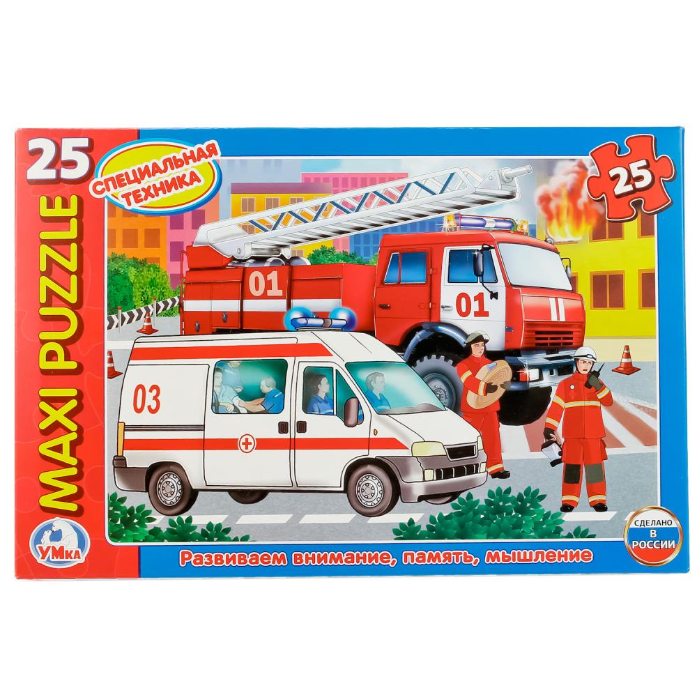 МАКСИ-ПАЗЛ "УМКА" СПЕЦИАЛЬНАЯ ТЕХНИКА.25 ДЕТАЛЕЙ (КАРТОН) В КОР. 246587