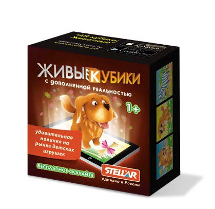 Кубики №301 "Животные"  с дополненной реальностью 4-х штучные
