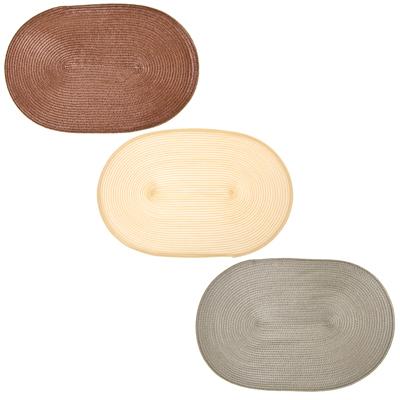 890-028 САЛФЕТКА ПЛЕТЕНАЯ ПЛАСТИК, ОВАЛЬНАЯ 30X45СМ, МИКС