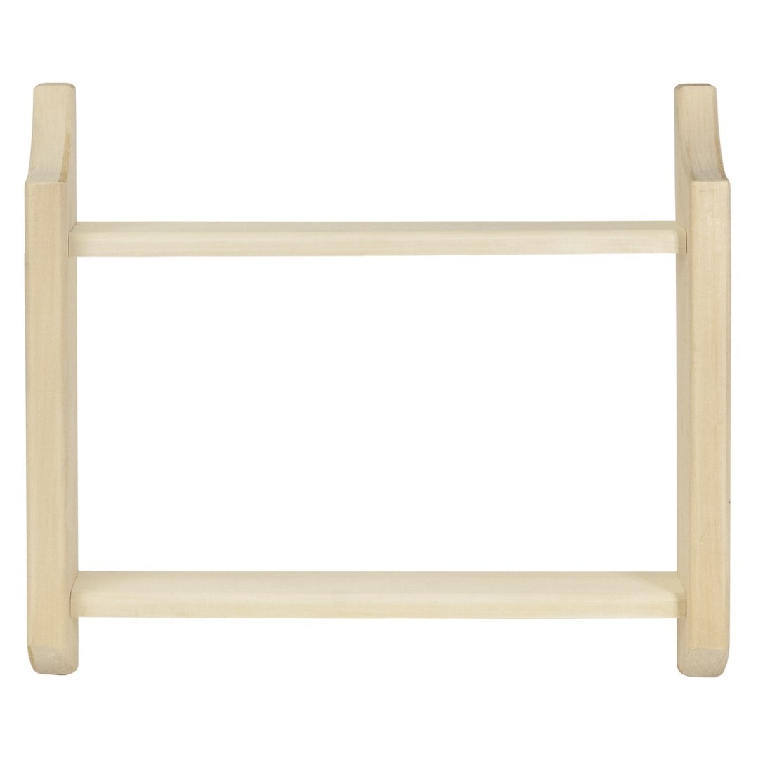 12-475 ПОЛКА ДЛЯ АКСЕССУАРОВ 2-Х ЯРУСНАЯ 44X39X9 СМ, ЛИПА