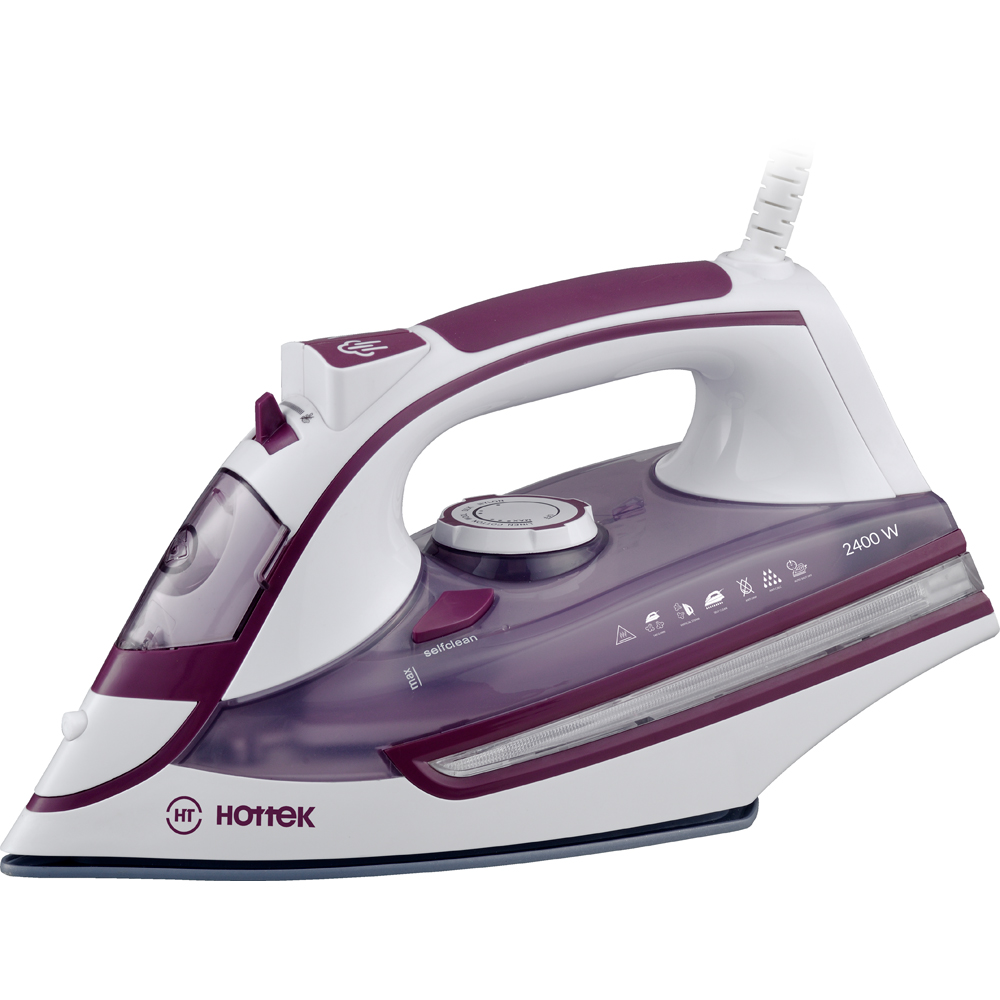 955-006 УТЮГ HOTTEK HT-955-006 2400ВТ, КЕРАМИЧЕСКОЕ ПОКРЫТИЕ ПОДОШВЫ 