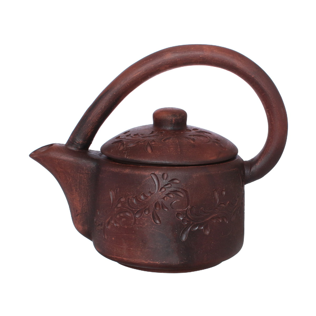 Купить 23060 Чайник заварочный, декор, кр.глина, 1л за 510 ₽