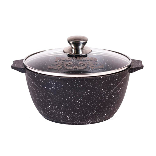 48802 Кастрюля 8л АП Гранит black
