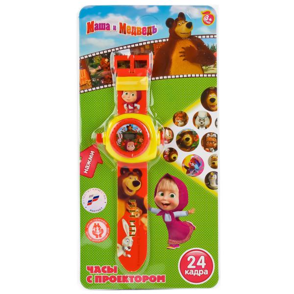 215352 ЧАСЫ "УМКА" МАША И МЕДВЕДЬ, С ПРОЕКЦИЕЙ, В АССОРТ. НА КАРТ