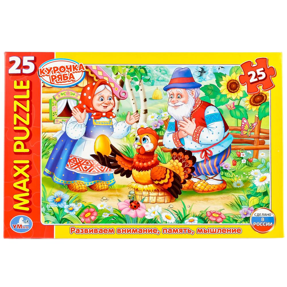 МАКСИ-ПАЗЛ "УМКА" КУРОЧКА РЯБА. 25 ДЕТАЛЕЙ (КАРТОН) В КОР. 242119