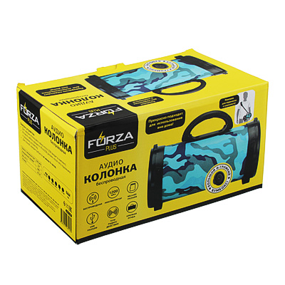 916-138 КОЛОНКА БЕСПРОВОДНАЯ FORZA, 25СМ, 1200МАЧ, MICRO-SD, USB, AUX, FM, 2 ЦВЕТА 
