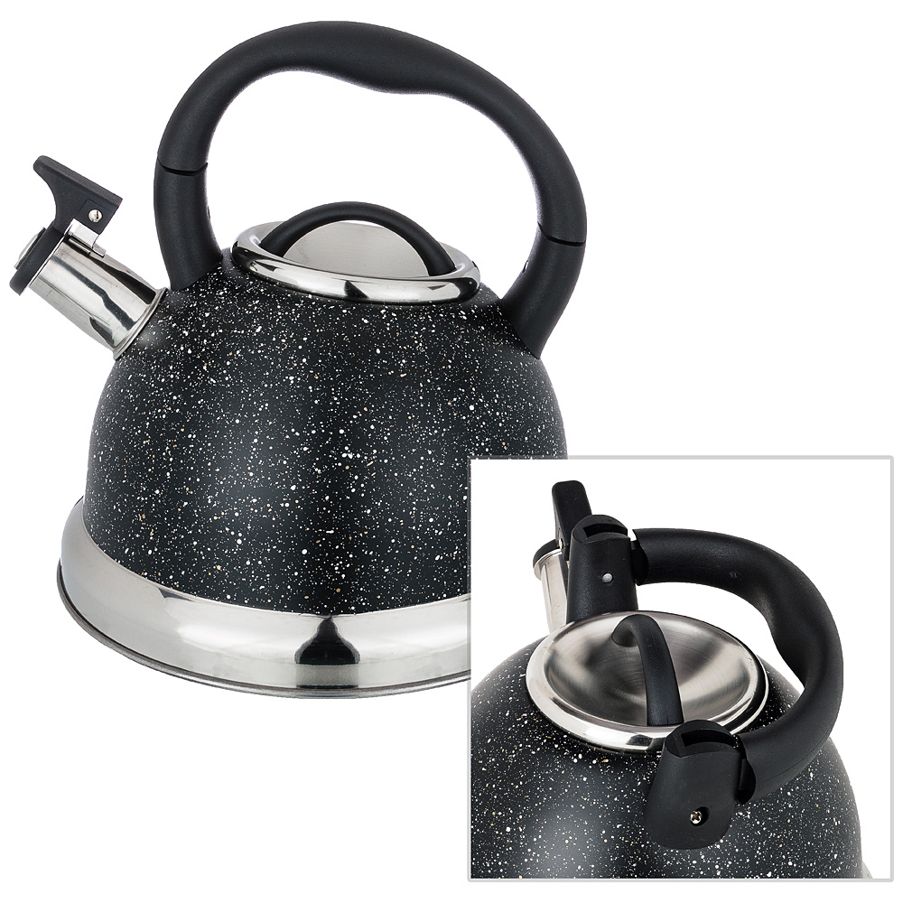 937-030 ЧАЙНИК AGNESS СО СВИСТКОМ 3,0 Л И СКЛАДЫВАЮЩЕЙСЯ РУЧКОЙ, ИНДУКЦИОННОЕ КАПСУЛЬНОЕ ДНО
