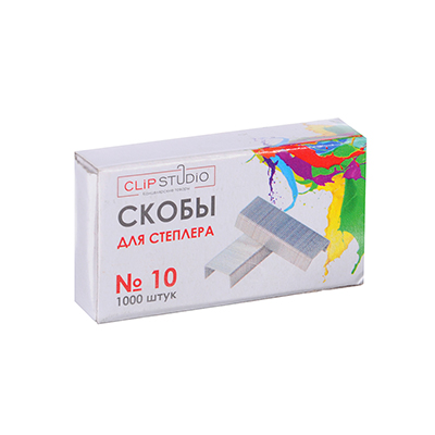 598-001 СКОБЫ ДЛЯ СТЕПЛЕРА CLIPSTUDIO №10 1000 ШТУК
