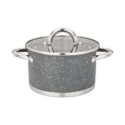 937-311 КАСТРЮЛЯ AGNESS СО СТЕКЛЯННОЙ КРЫШКОЙ, НЕРЖ.СТАЛЬ, 2,5Л 18Х10,5СМ
