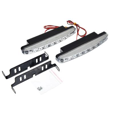 702-105 ДНЕВНЫЕ ХОДОВЫЕ ОГНИ NEW GALAXY, LED 8ШТ., ПЛАСТ. КОРП., 158ММ, 12V, БЕЛЫЙ, 2ШТ.