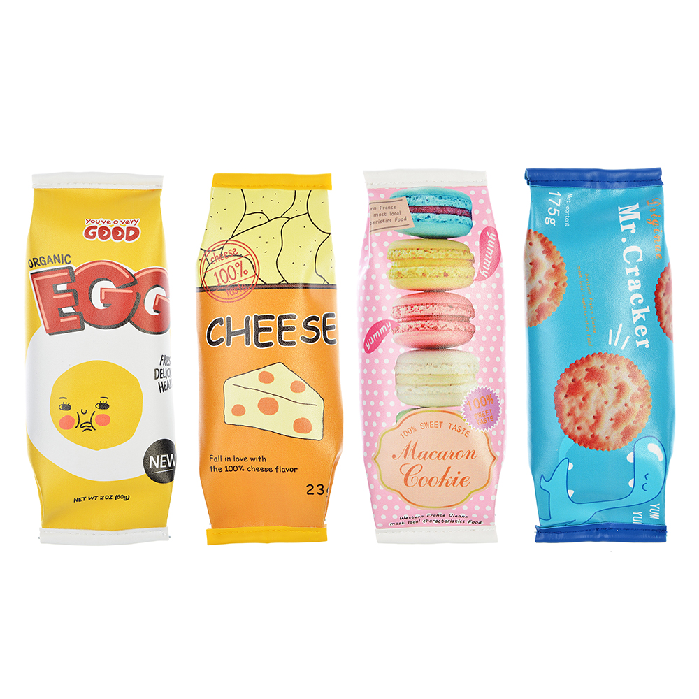 238-061 ПЕНАЛ С ИЗОБРАЖЕНИЕМ ПРОДУКТОВ, ПЛОТНЫЙ ПУ, АНТИСМИНАЕМЫЙ ВКЛАДЫШ, 22Х9 СМ, 4 ДИЗАЙНА