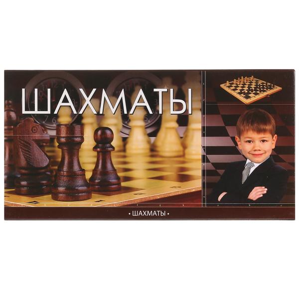 267192 ШАХМАТЫ "ИГРАЕМ ВМЕСТЕ" ДЕРЕВЯННЫЕ С ПЛАСТ. ФИГУРКАМИ