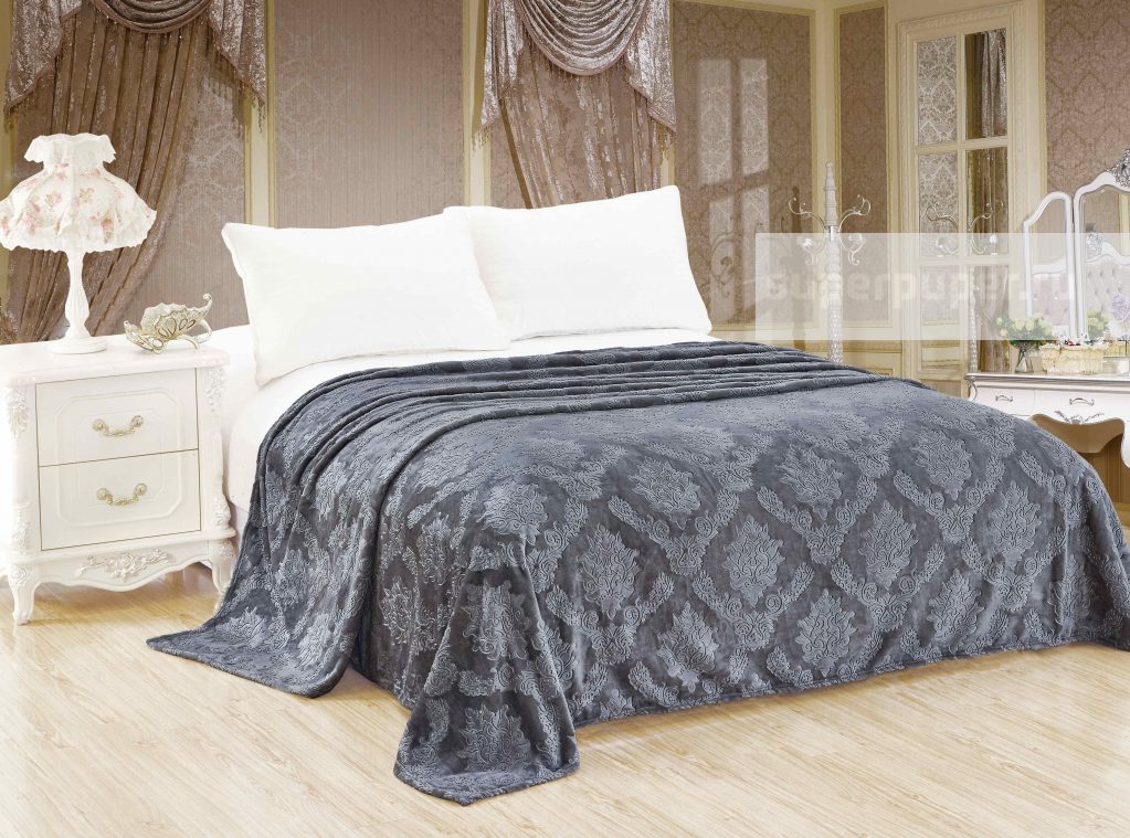 Плед "Милана" 172*200 (велсофт одн. с тиснением 290г/м2) (диз.: 18-4)