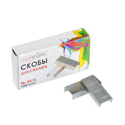 598-002 СКОБЫ ДЛЯ СТЕПЛЕРА CLIPSTUDIO №24/6 1000 ШТУК