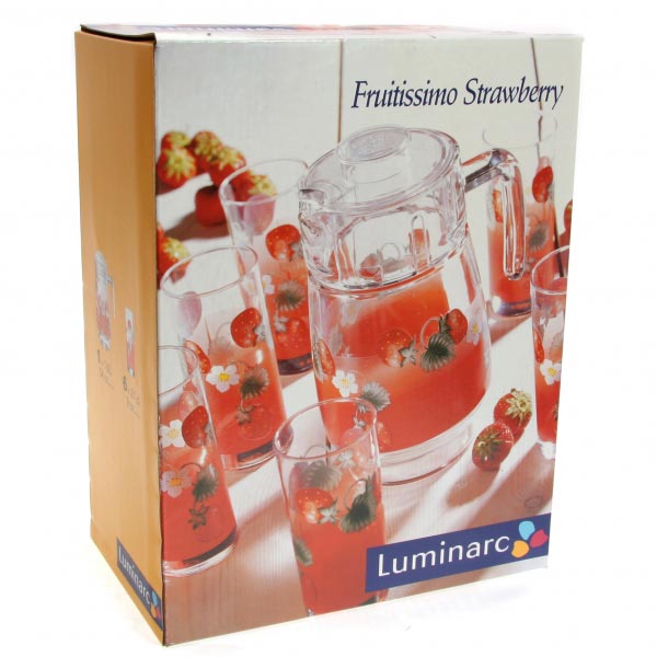 Набор FRUITISSIMO STRAWBERRY 7пр. 6ст х 27cl + гр х 1,6 с кр. (H3144)