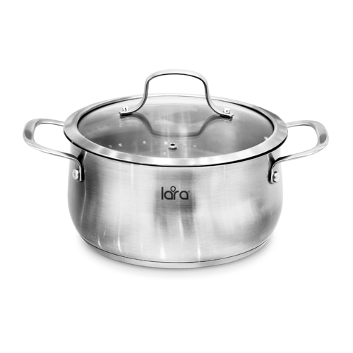 LR02-352 Кастрюля LARA (нерж) ПРОВАНС 20x10,5см 3.2л